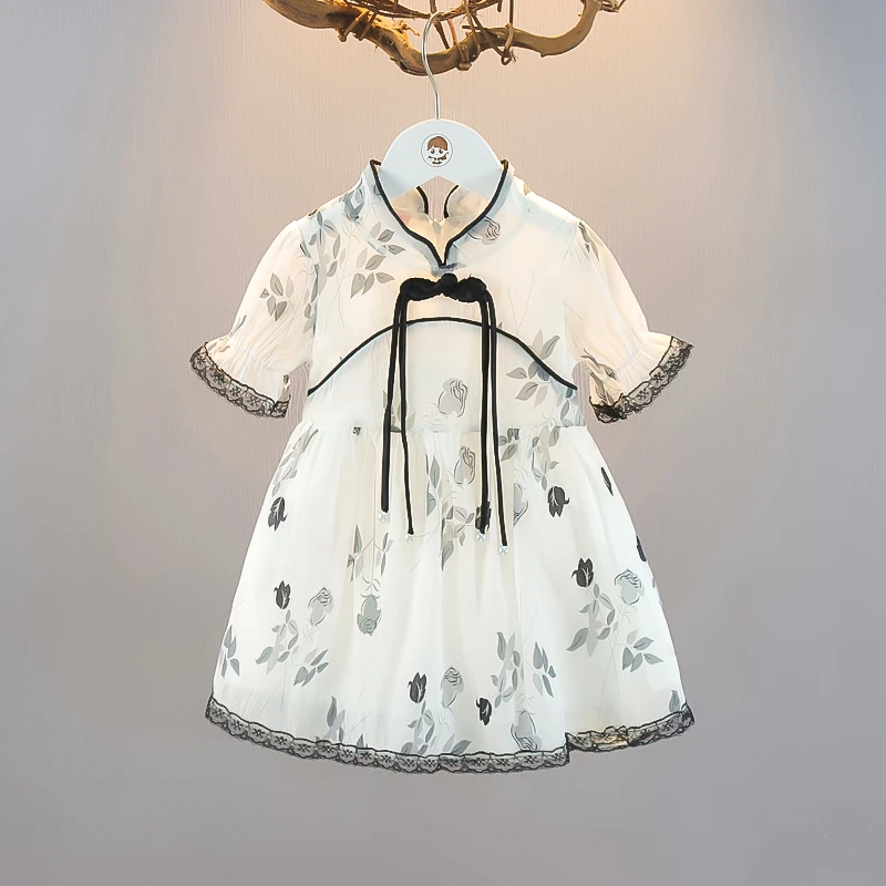 周岁夏装国风短袖连衣裙2025夏季新款女宝宝礼服裙小女孩夏天裙子