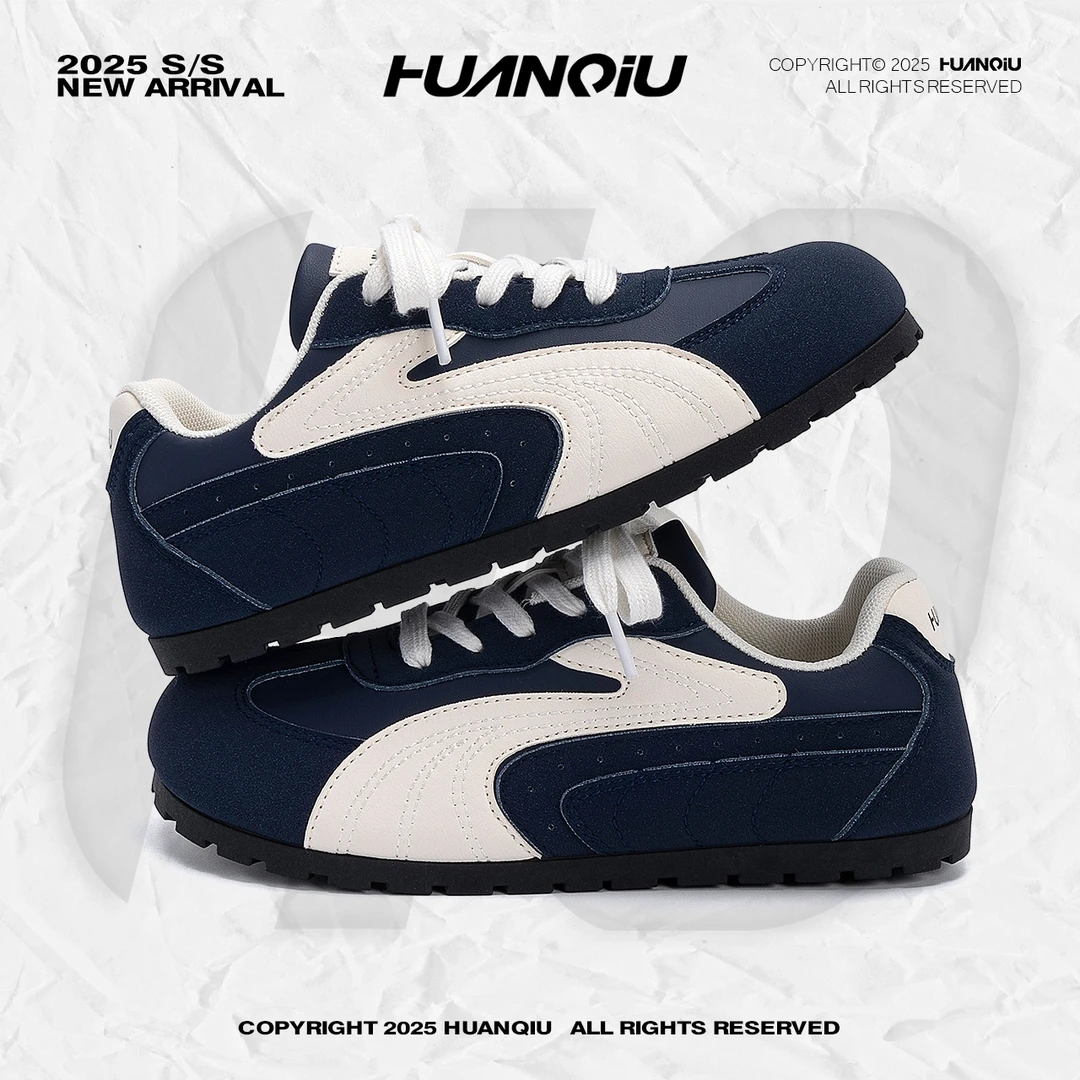 环球爆款德训鞋2025秋季新款皮面百搭轻便舒适女款休闲美式鞋子