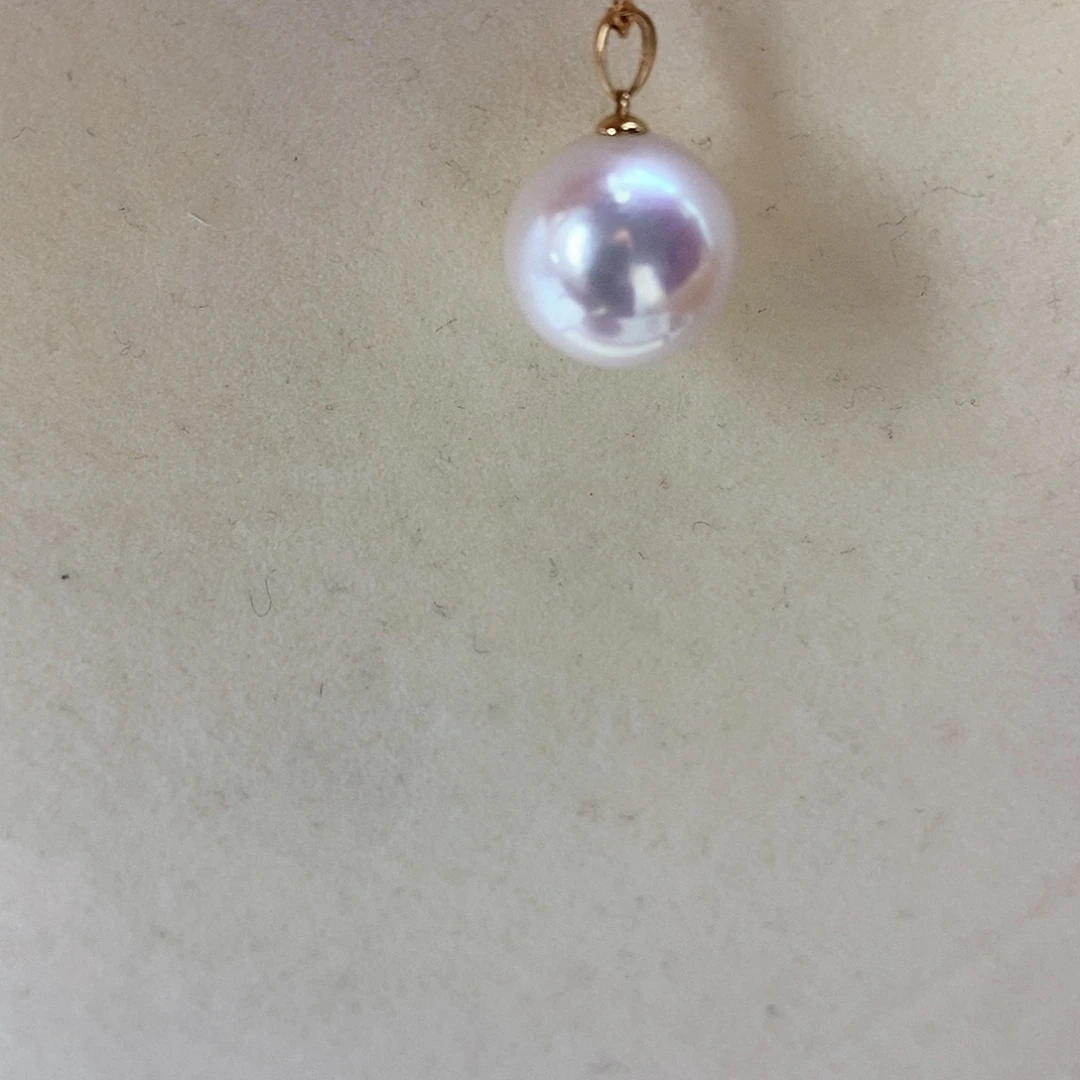 吊坠(不含链)淡水珍珠18K金镶嵌