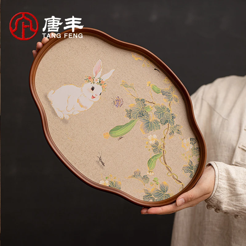 唐丰2025新款女士泡茶专用茶托盘家用小型干泡茶台办公一人饮茶盘