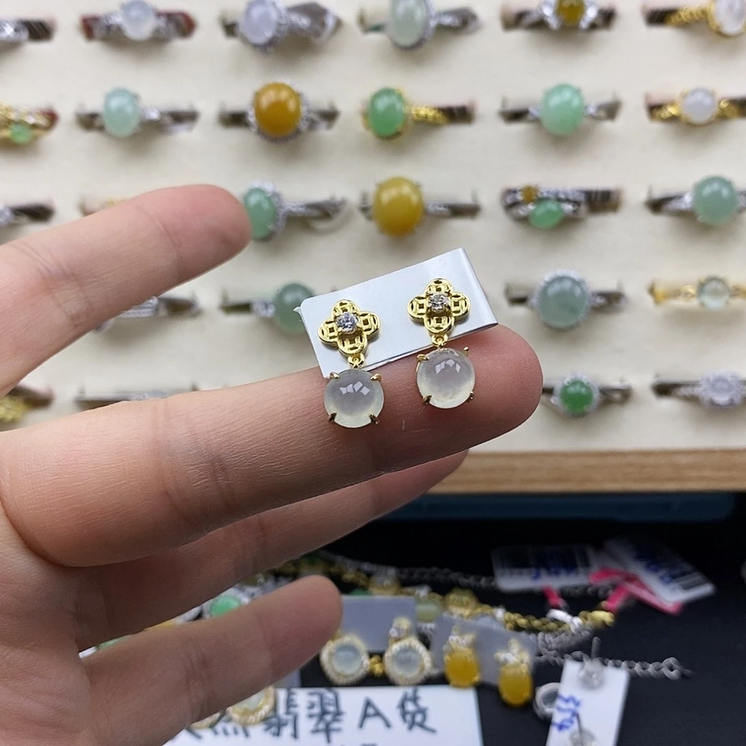 翡翠银S925镶嵌戒指