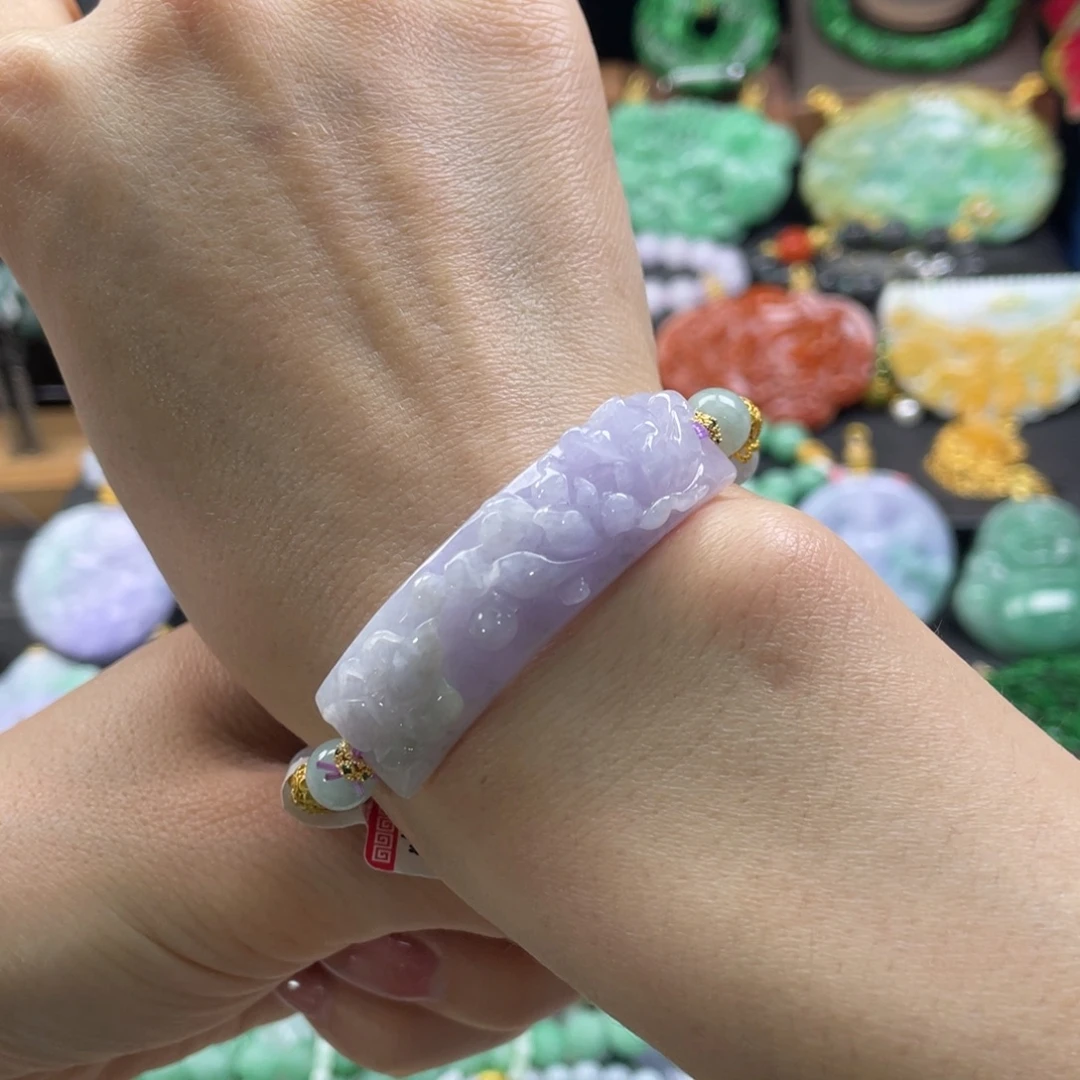 翡翠未镶嵌手链代编织