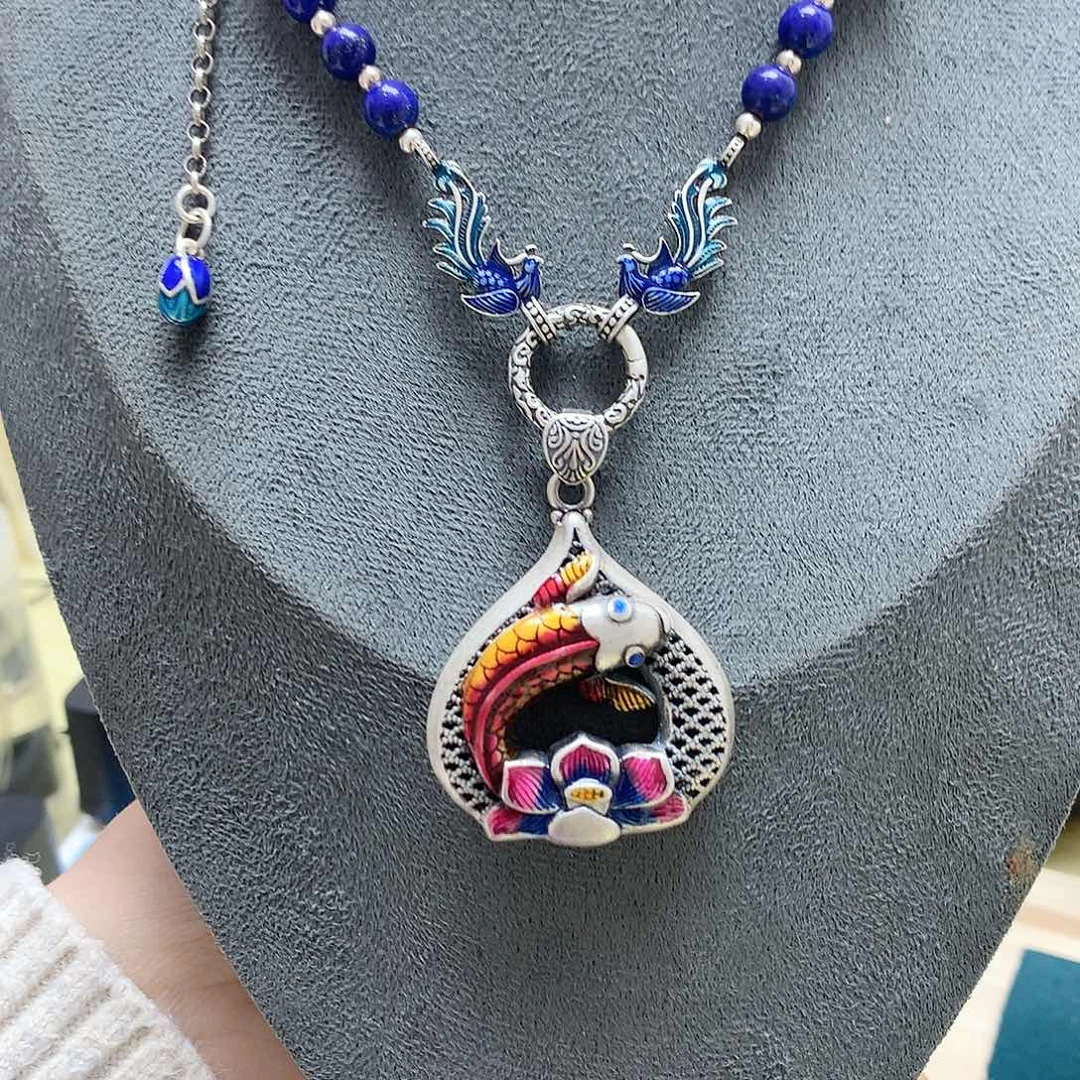 足银玻璃足银吊坠