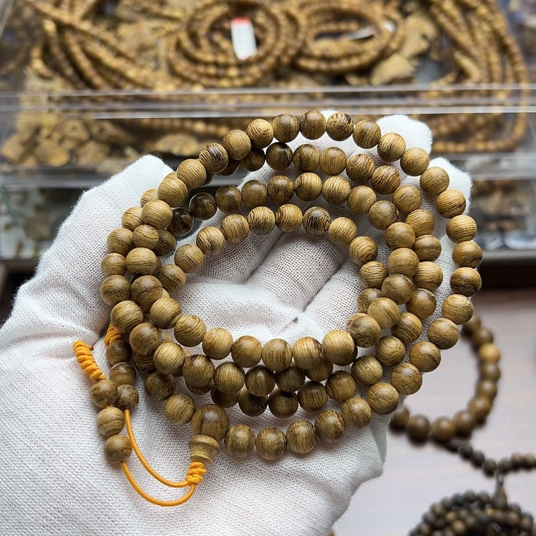 沉香沉香碎屑天然野·正区达拉干软丝糖结老料0.77/16克➕圆珠多圈