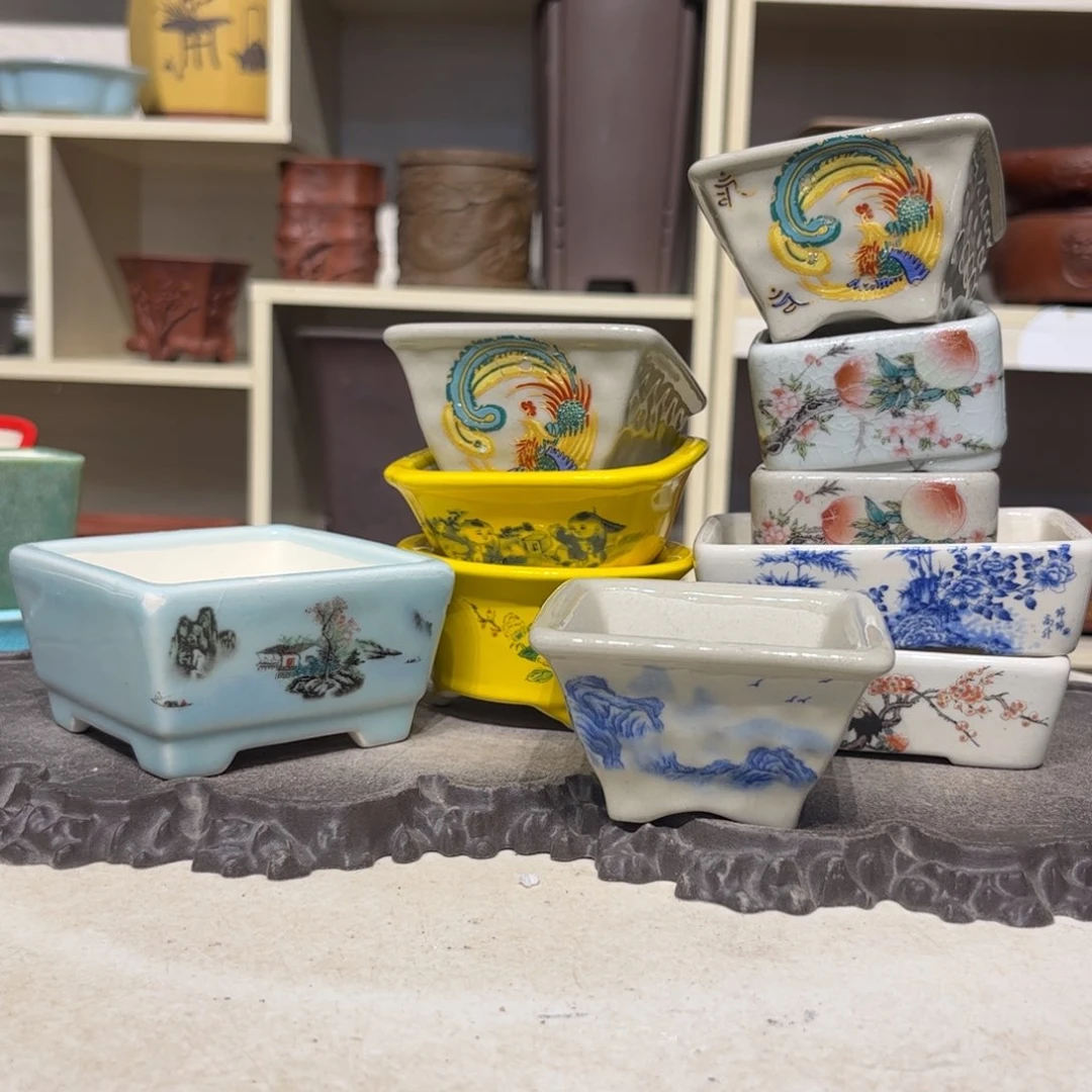 紫砂花盆瑕疵10火烈脱釉气孔10