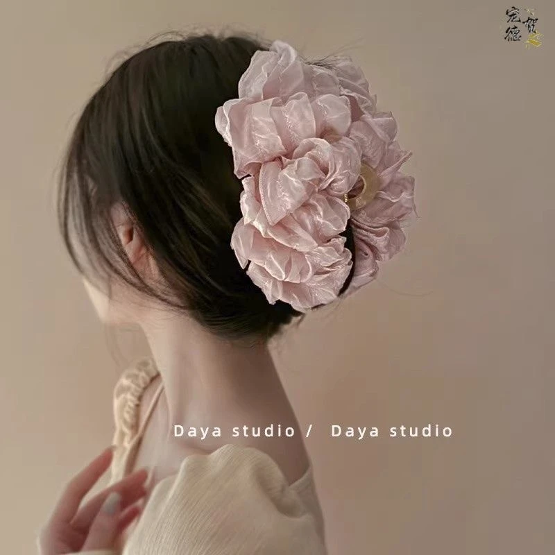 氛围花事!大号多层蝴蝶结抓夹!头饰超仙显发量鲨鱼夹盘发器发夹