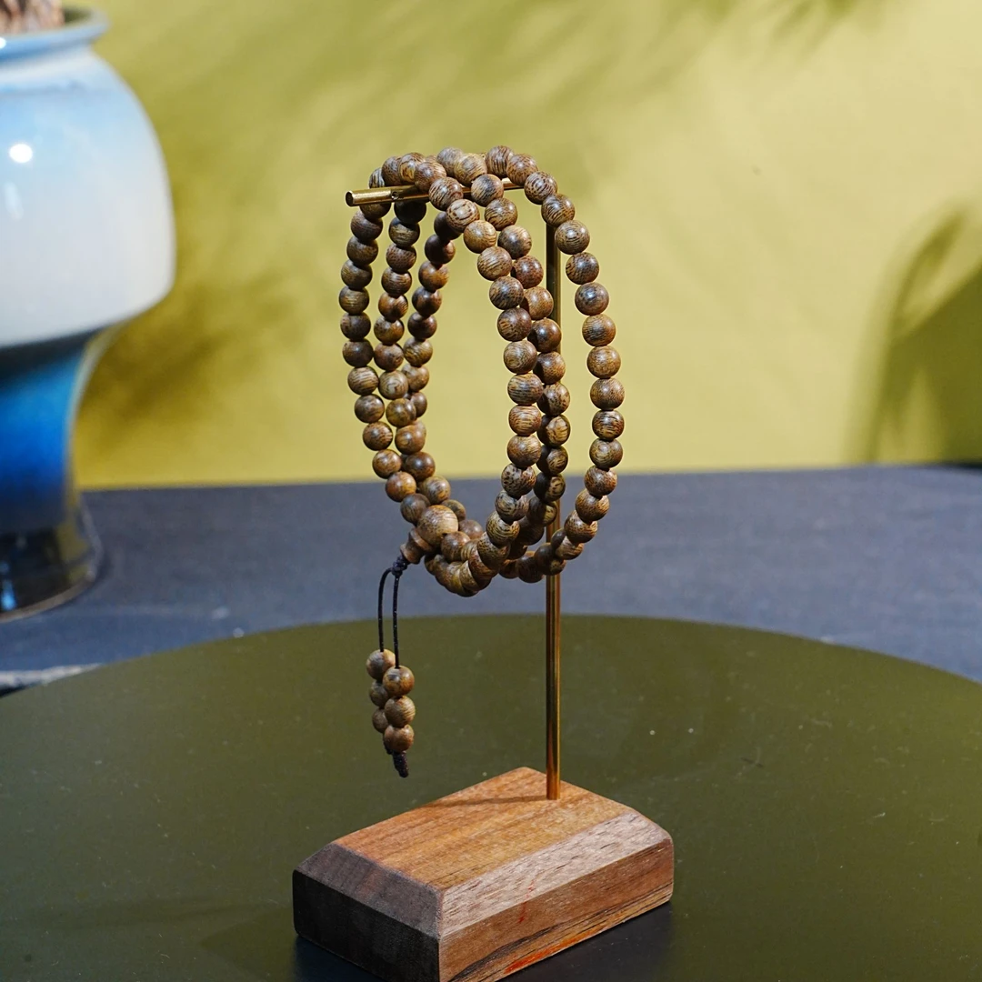 【正区】达拉干红油虎斑老料多圈圆珠手串 0.6cm 12.9g 251209150 F