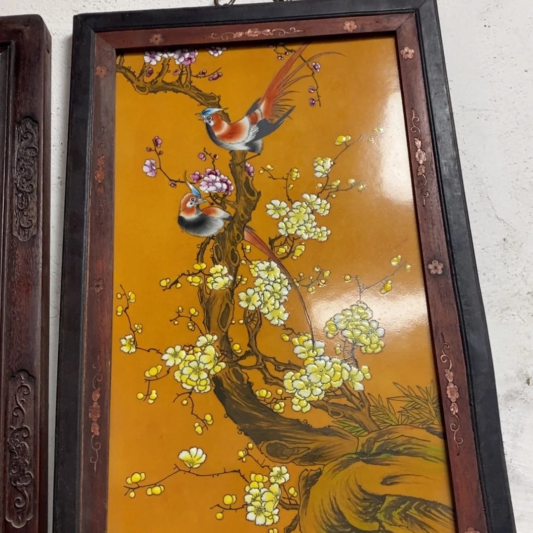 瓷片60*37*1景德镇瓷板画柴窑烧制