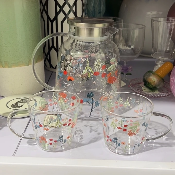 陶瓷高硼硅茶壶一壶两杯