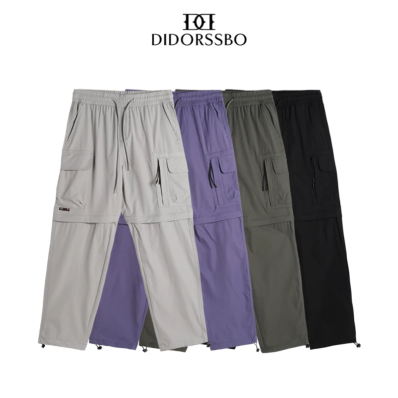 DIDORSSBO夏季男女款工装风防紫外线UPF50+可拆卸直筒休闲裤K0016