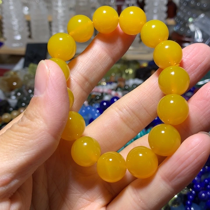 玛瑙/玉髓未镶嵌手链14mm手串
