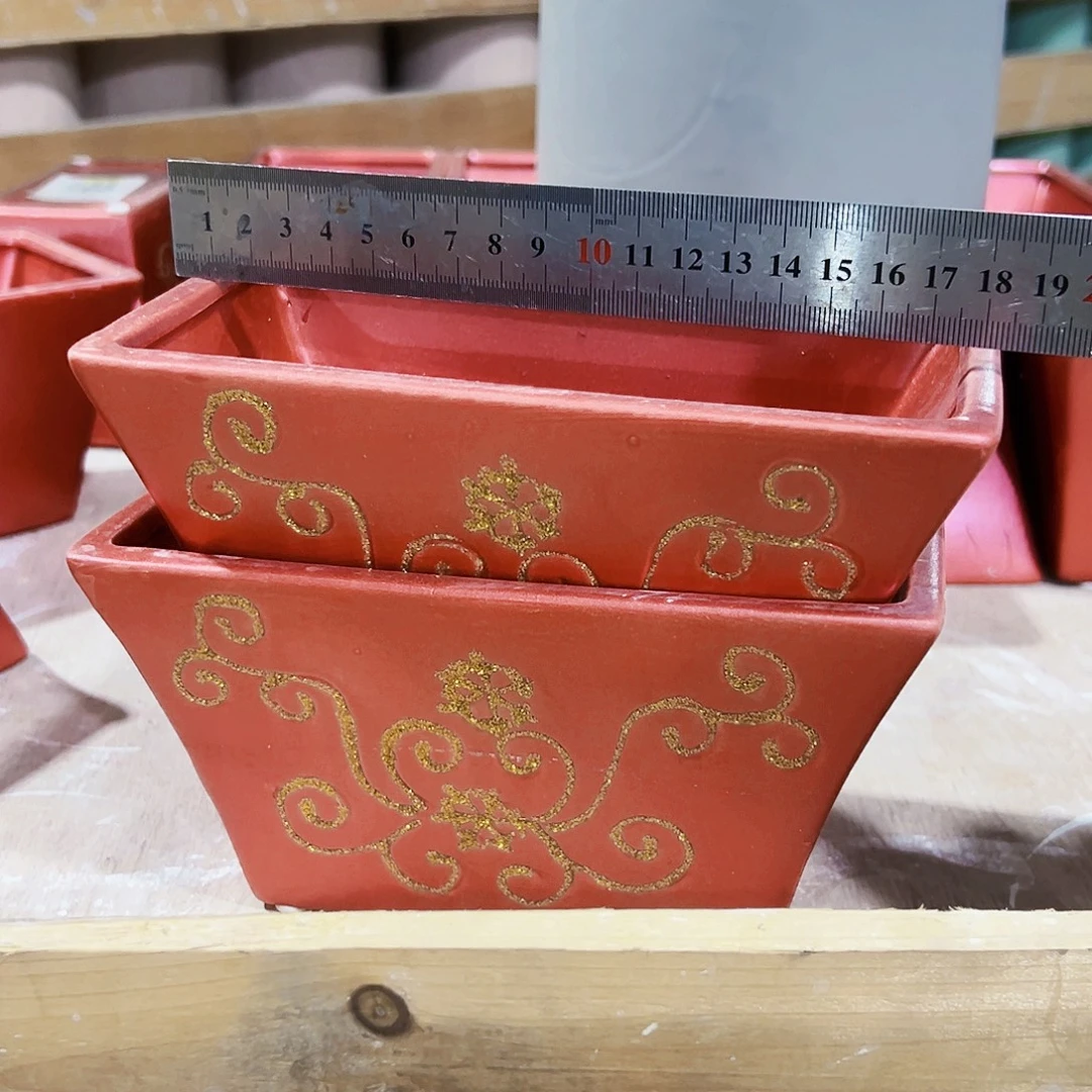 有孔，外贸尾单陶瓷花盆凑单10米包邮