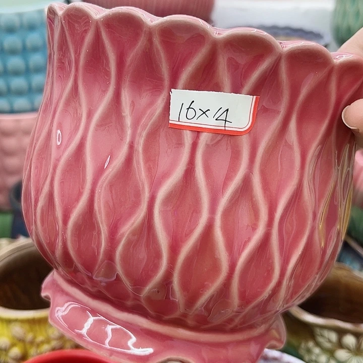 多肉绿植陶瓷花盆9.9包邮，有孔