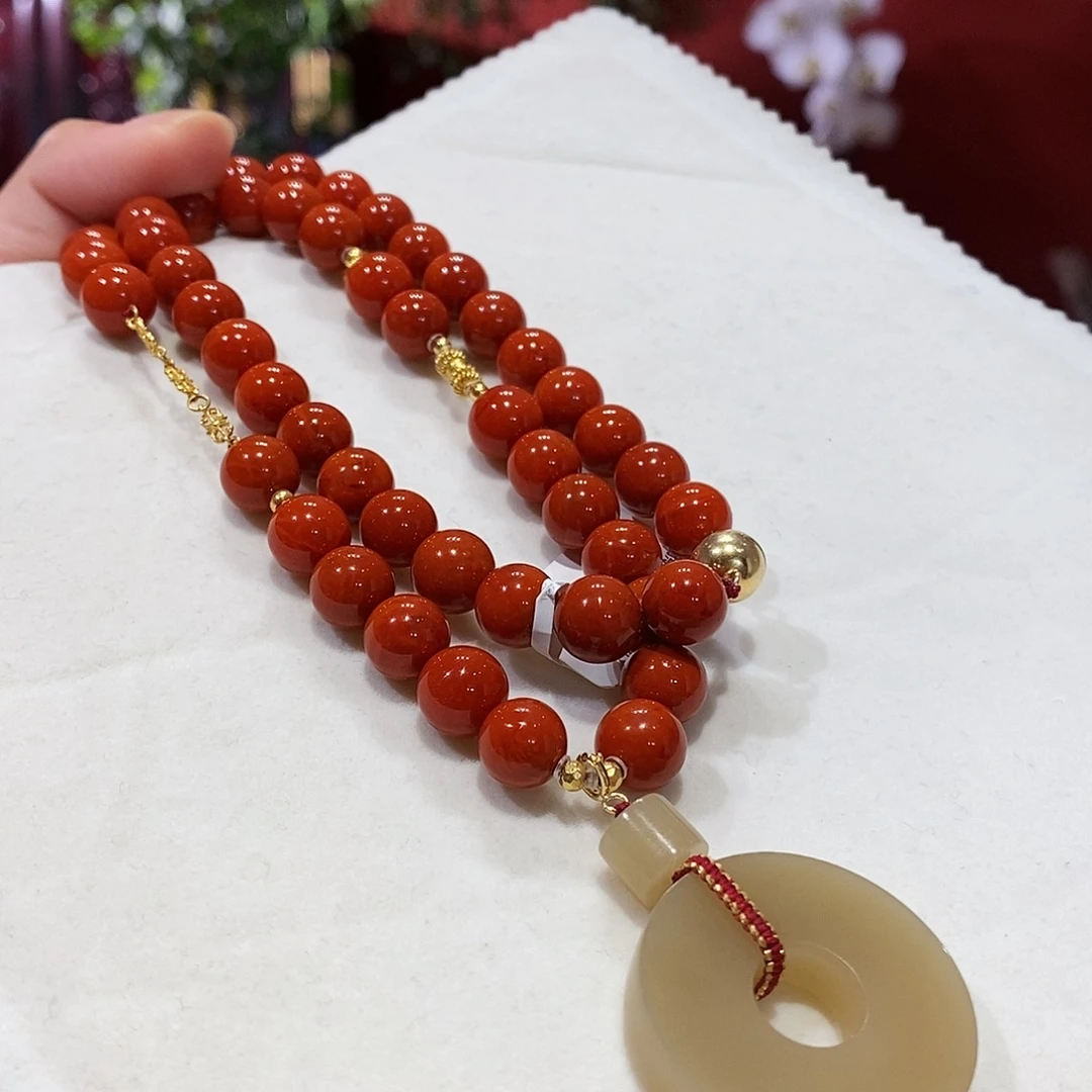 南红玛瑙未镶嵌颈饰