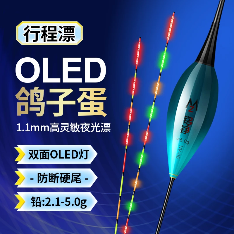 高灵敏电子漂日夜两用LED咬钩变色可选醒目高亮尾鲫鱼漂行程漂