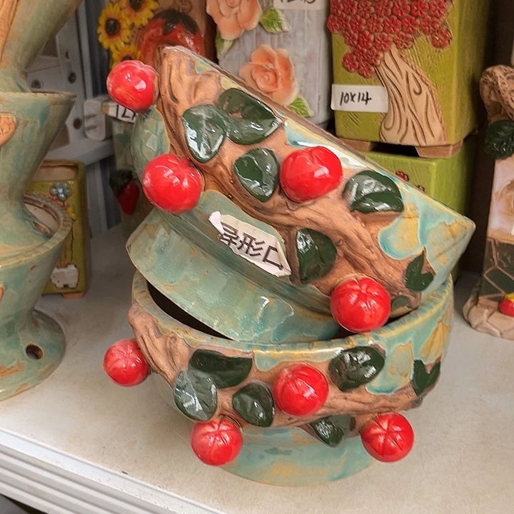 粗陶材质多肉花盆