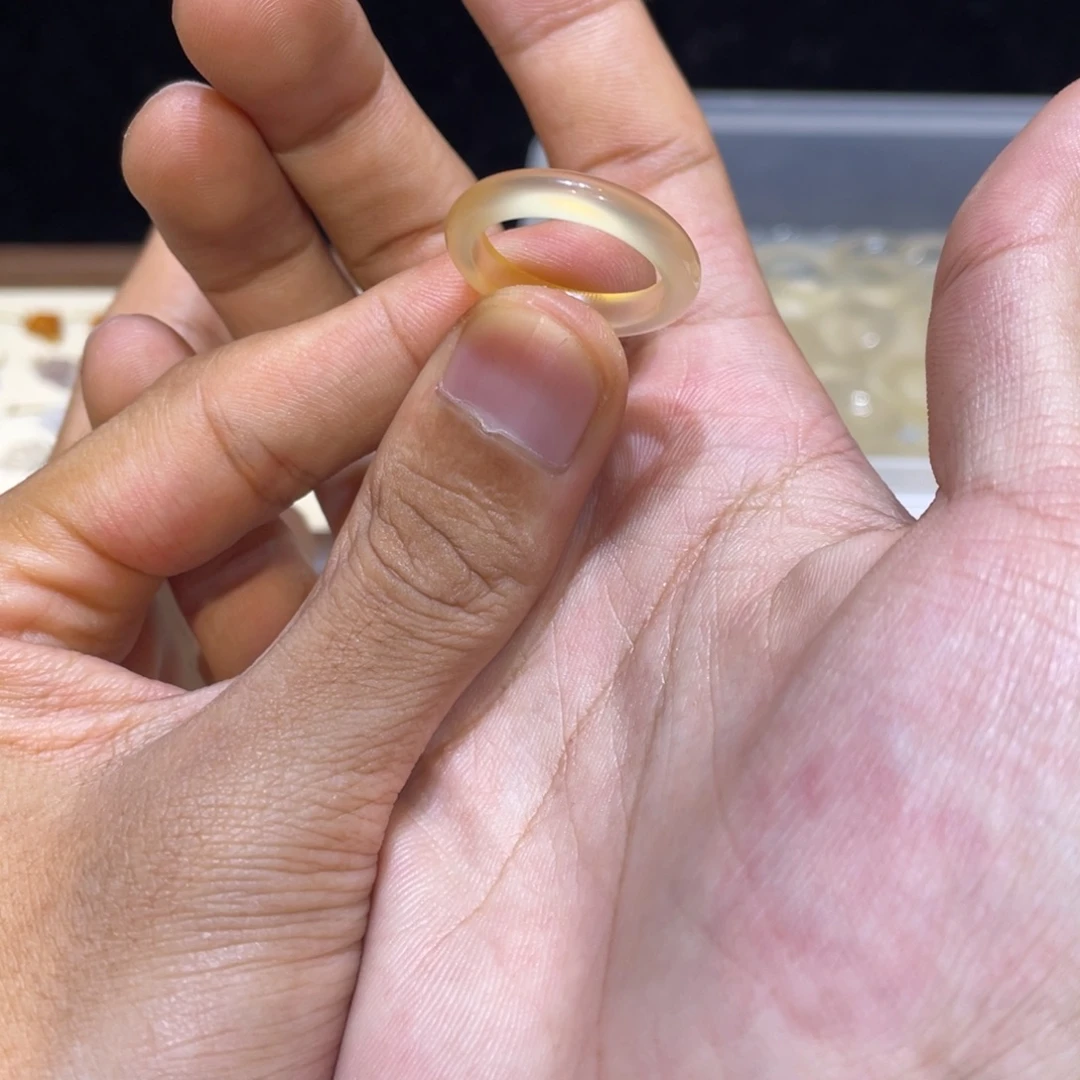 玛瑙/玉髓未镶嵌戒指93号港18
