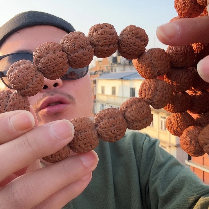 手串金刚菩提梁蜂王银标22毫米