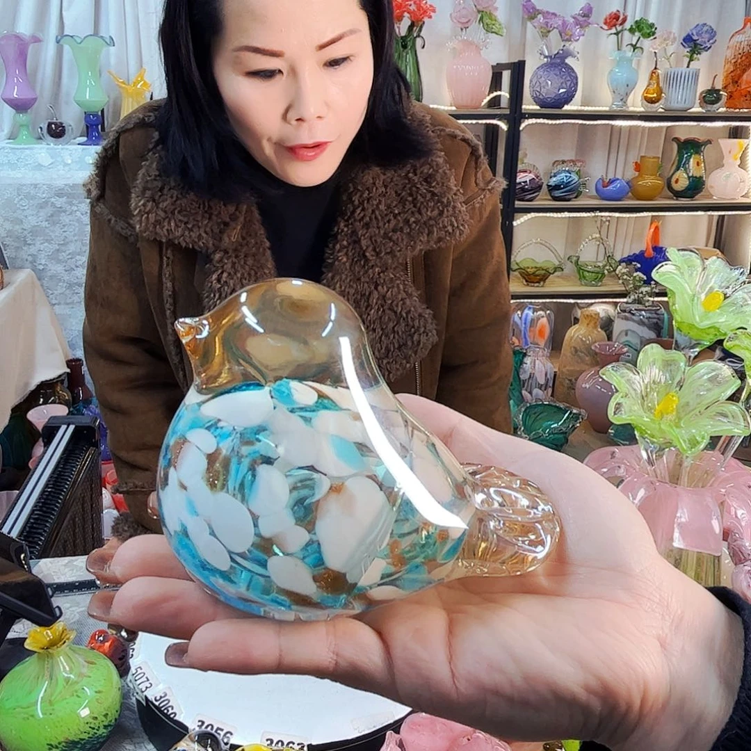 鸟家悦美居琉璃摆件瑕疵