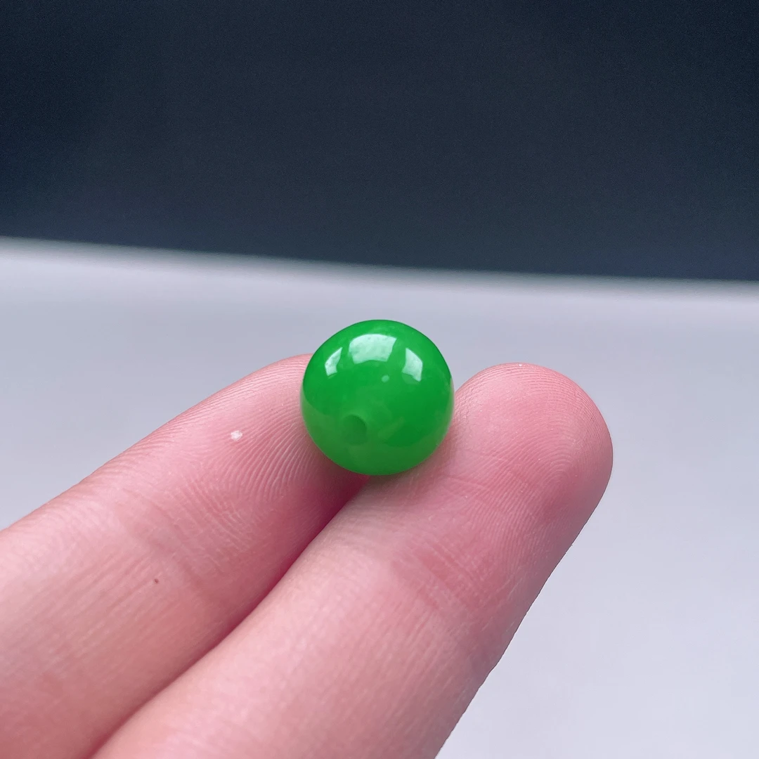 多样性发货天然缅甸翡翠满绿卡11+mm单珠散珠一颗58元