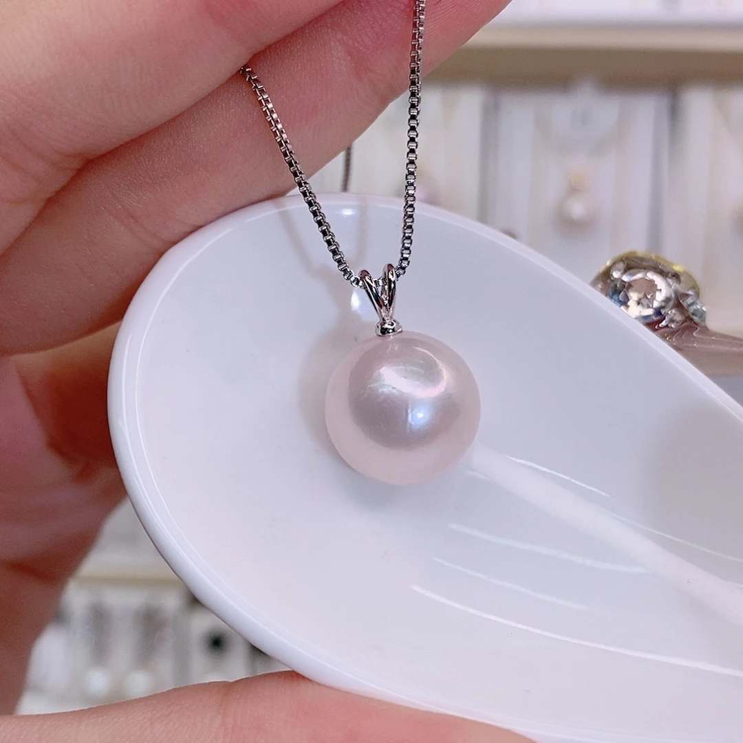 淡水珍珠银S925镶嵌颈饰13➕