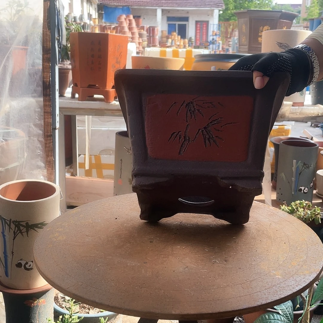 宜兴紫砂红四方25