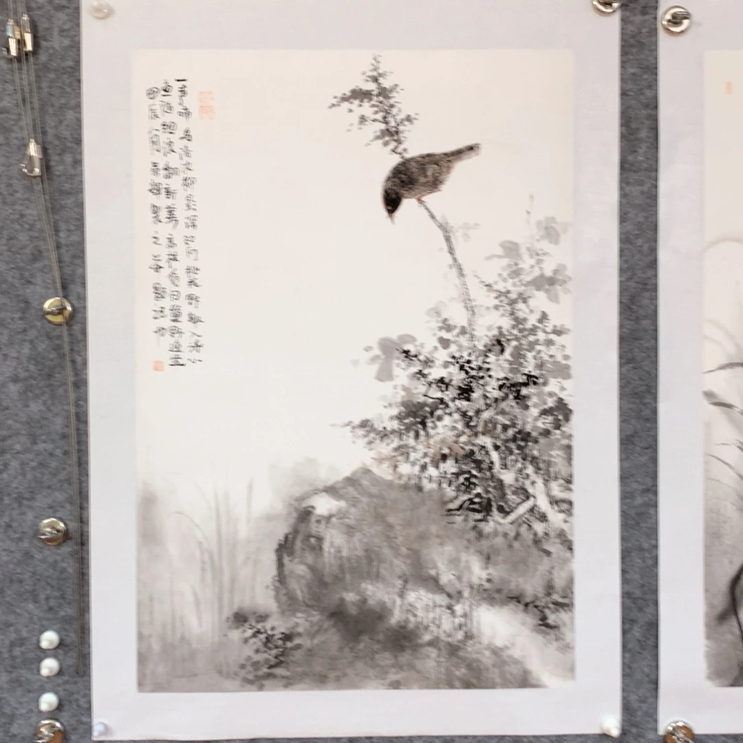 国画花鸟作品写意