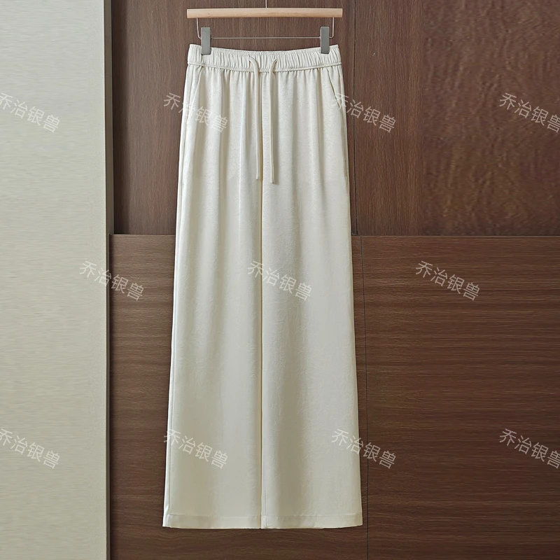 【桑蚕丝直筒裤】夏季新款高腰窄版直筒裤新中式百搭款