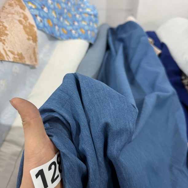 128  亚麻牛仔面料3米价