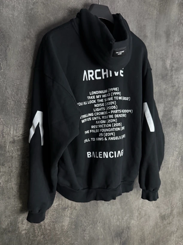 全新未使用 Balenciaga/巴黎世家 音乐合作系列字母外套/12379