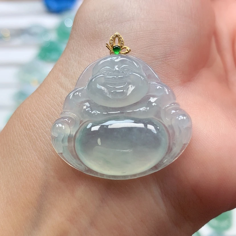 【闪购商品】吊坠(赠链)18K金镶嵌翡翠