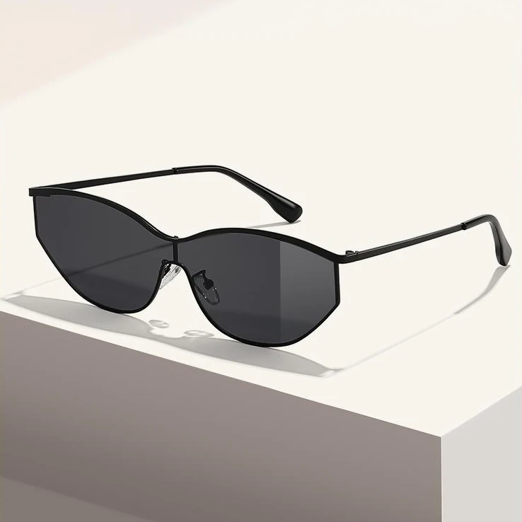 新款Y2K未来科技感防护无框猫眼时尚女款太阳镜防紫外线潮流个性商品图