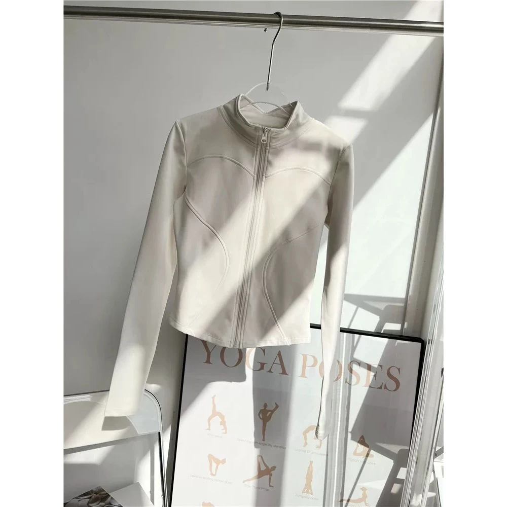 小九推荐【瑜伽服】带垫肩收腰显瘦高领上衣9003
