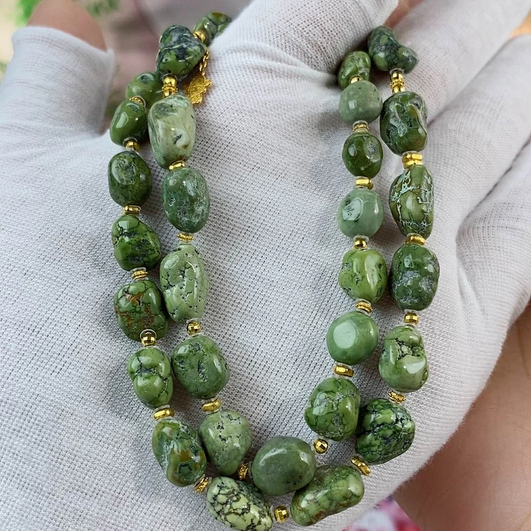 绿松石珠宝奇石18K金镶嵌