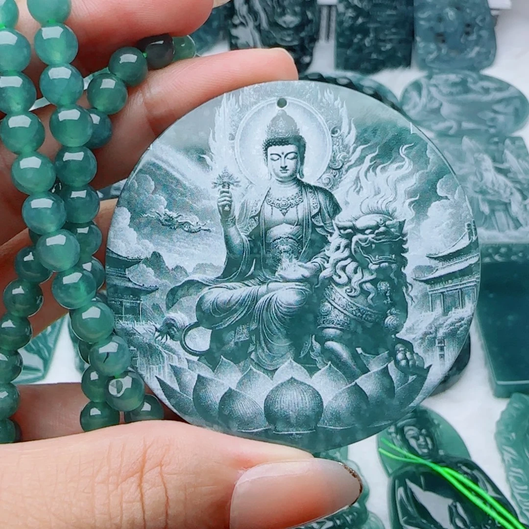 颈饰未镶嵌翡翠多样性发货天然的A货翡翠