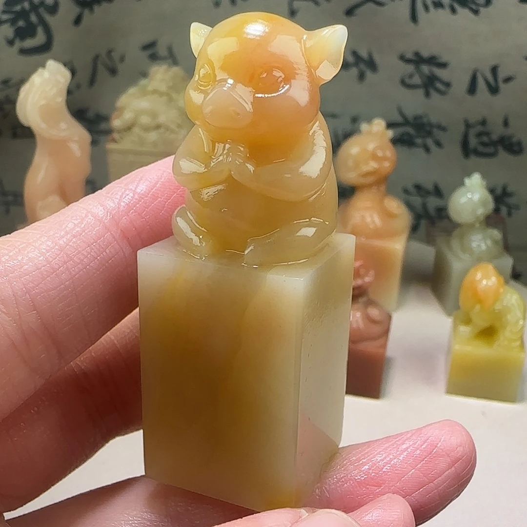 昌化石印石老挝石保利石印章印钮