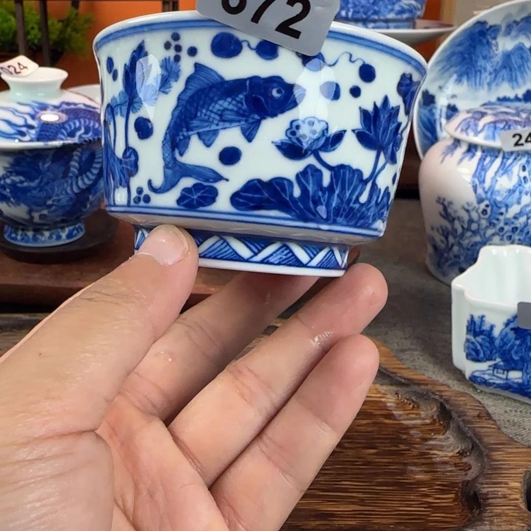 瓷片景德镇手绘青花茶器372