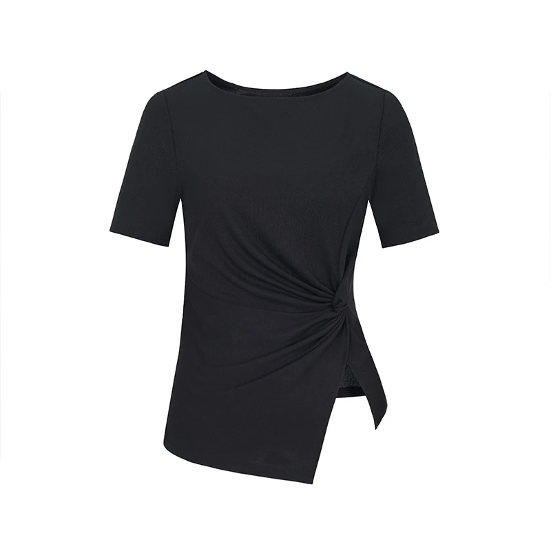 【直播专享】商场同款新品个性打结不对称设计上衣N034B32513