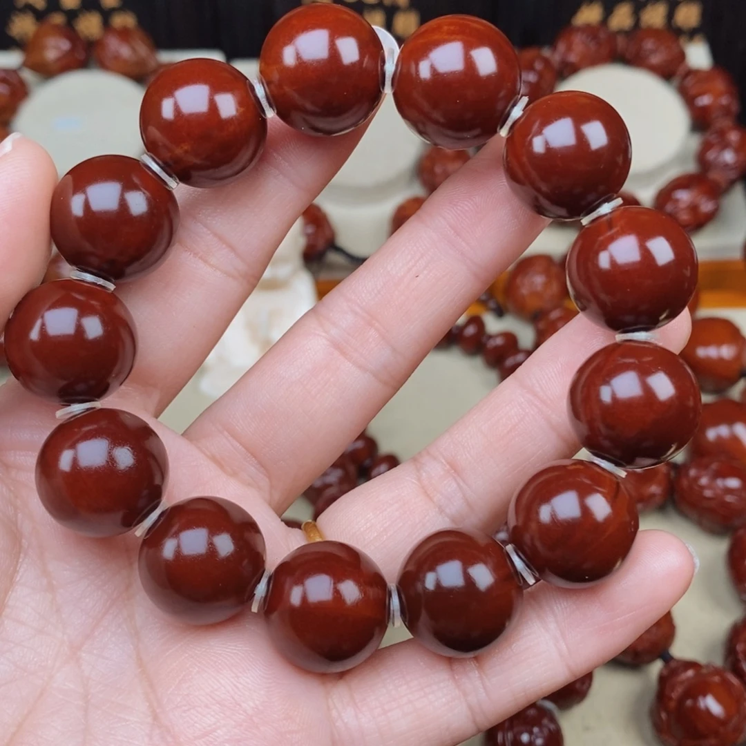 沙***漠吊坠橄榄核光珠正圆