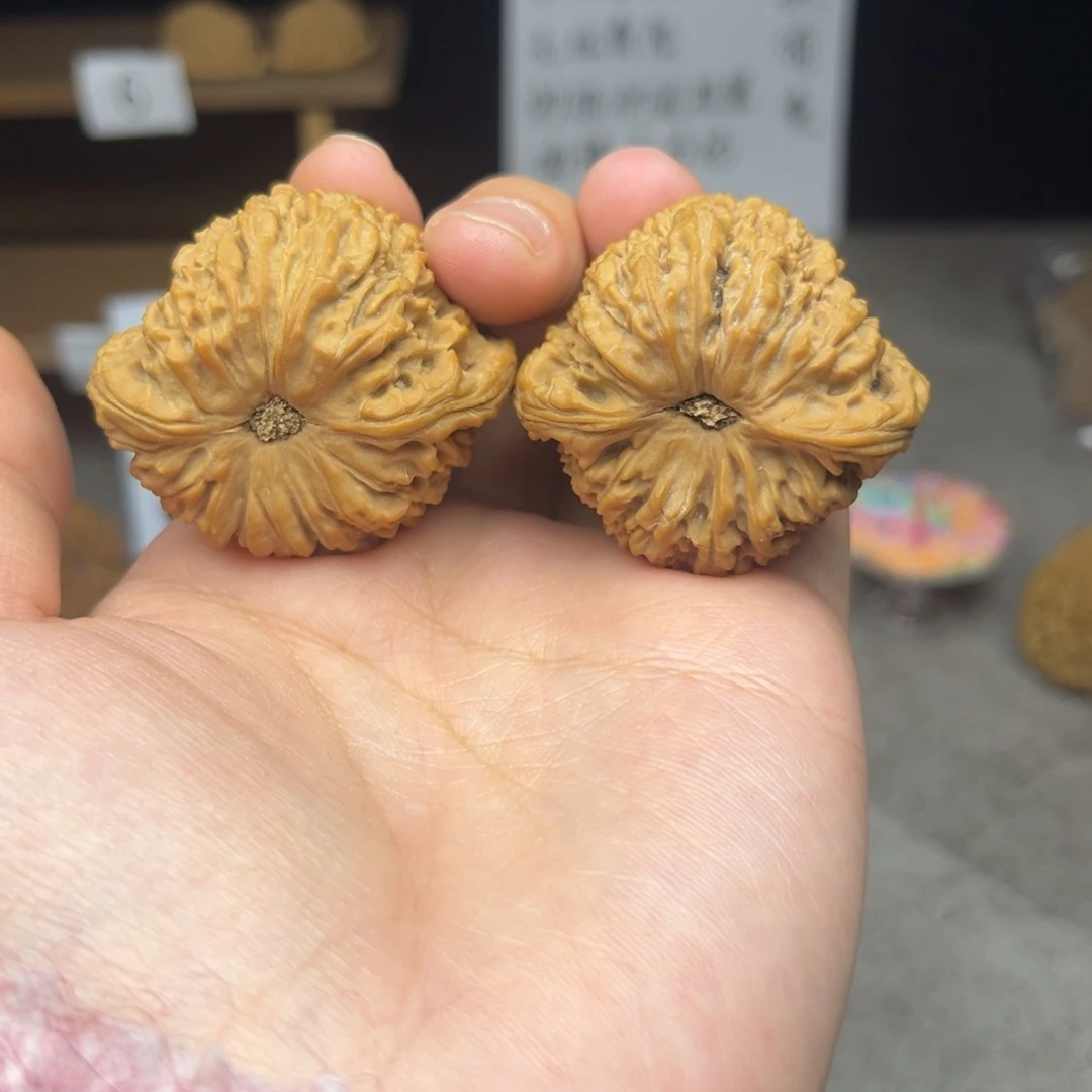 岳***岳文玩核桃把件涿鹿南疆石