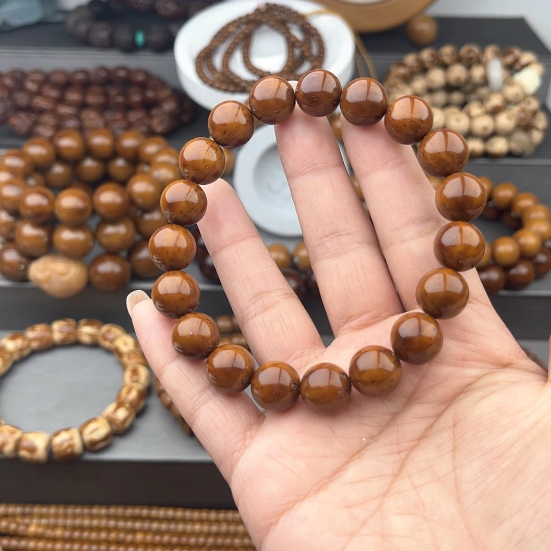 紫金鼠手串半实心光珠11