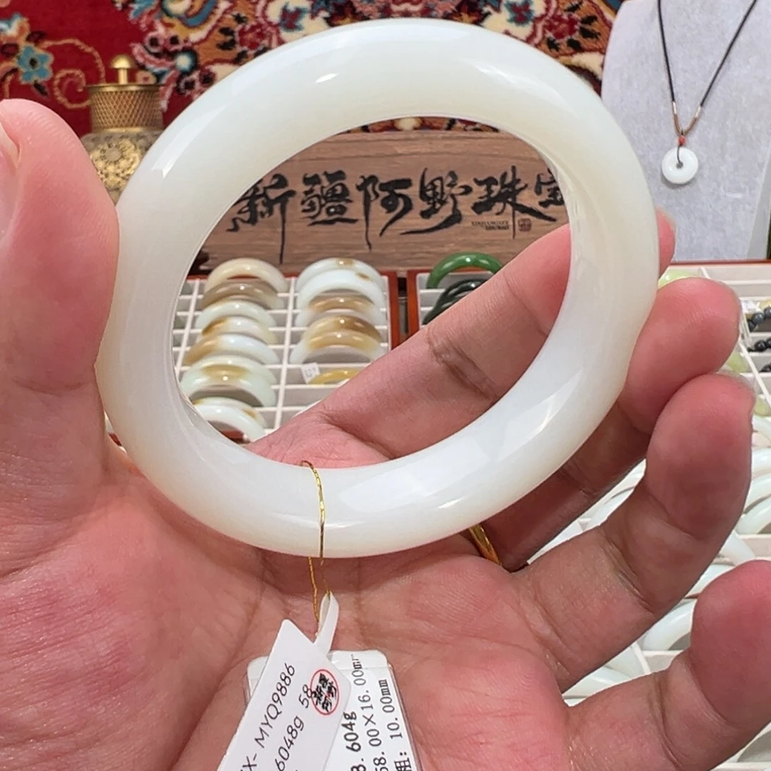 和田玉未镶嵌手镯天然新疆和田玉羊脂玉