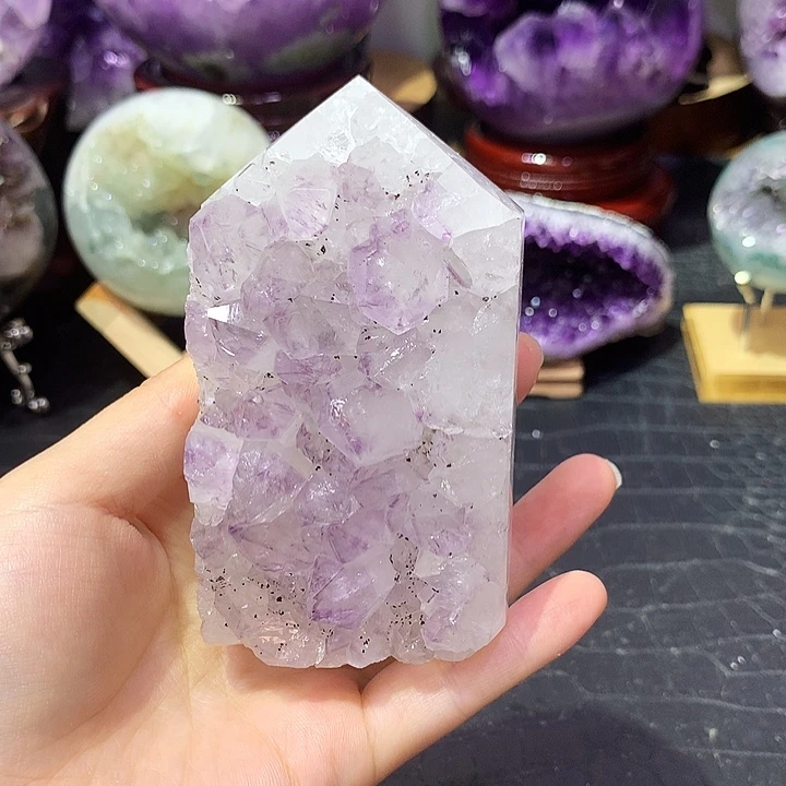 珠宝半成品紫晶未镶嵌