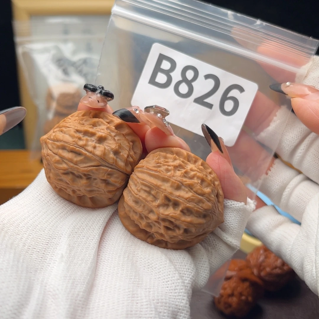 把件文玩核桃36寿桃b826