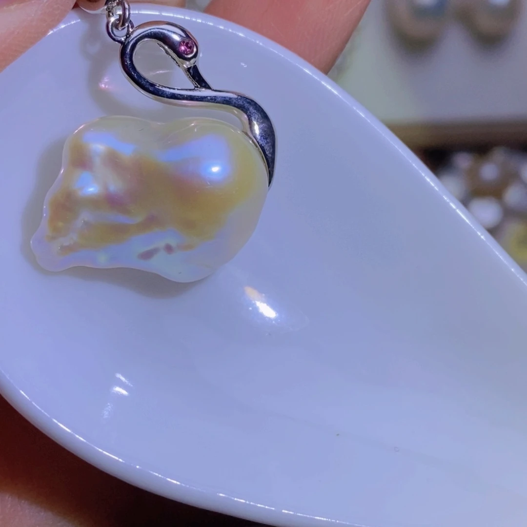 淡水珍珠珍珠银S925镶嵌