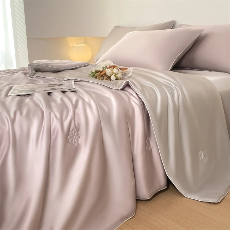 冰丝夏凉被夏季A类凉感丝空调被四件套夏被单双人