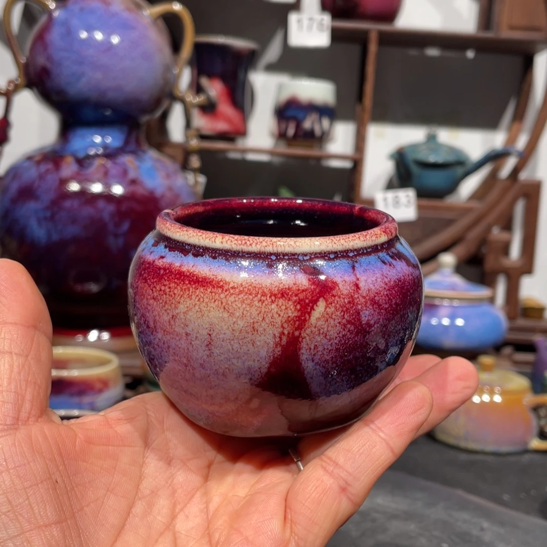 啊***哈中国神后钧瓷茶器