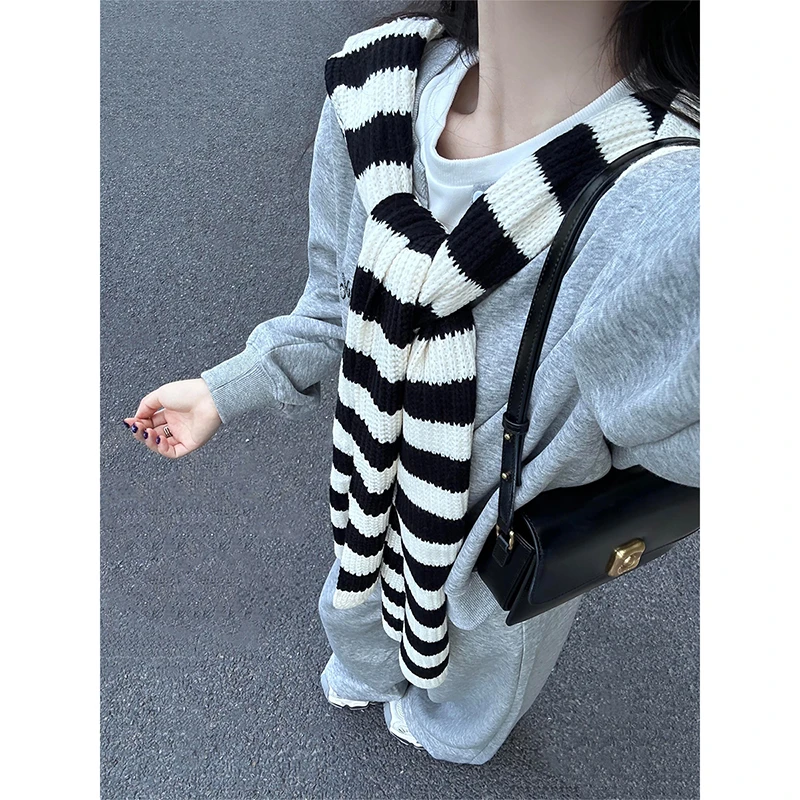 韩系休闲运动卫衣套装女早秋款学院风宽松圆领卫衣阔腿长裤两件套