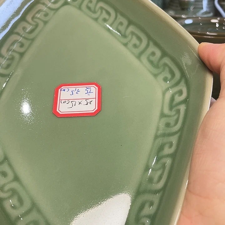 耀州窑老泥料青铜纹盘子2只