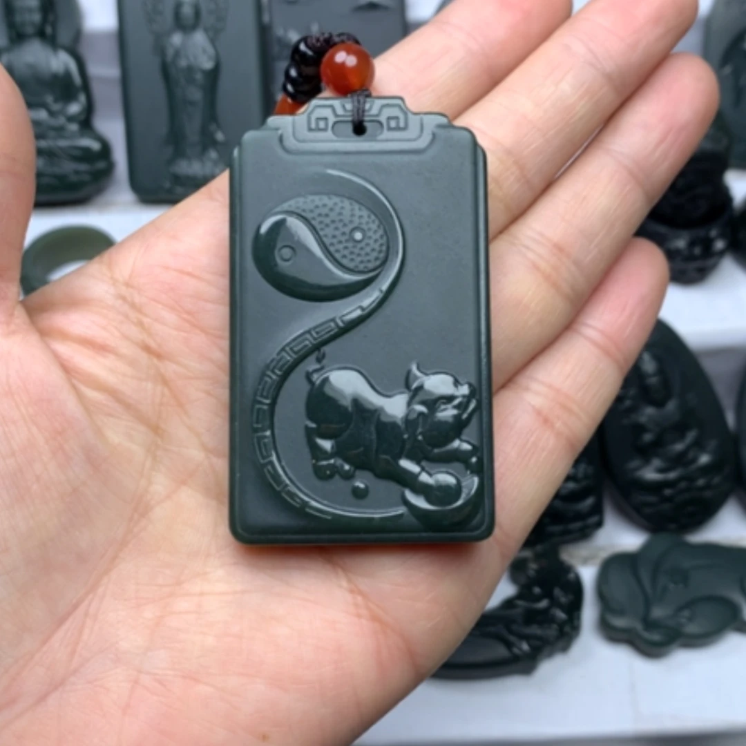 【闪购商品】和田玉颈饰未镶嵌双面雕刻